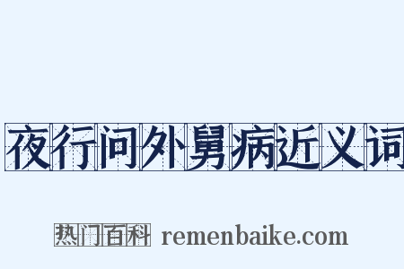 夜行问外舅病近义词是什么意思的图片